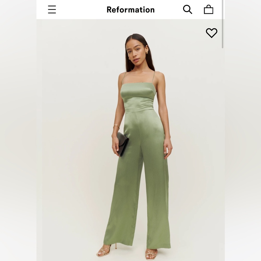 NWT Sage Silk Jumpsuit; size 2